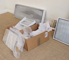 abstract landscape art, round paintings, contemporary landscape painting, tree painting, abstract architectural form, urban landscape painting,